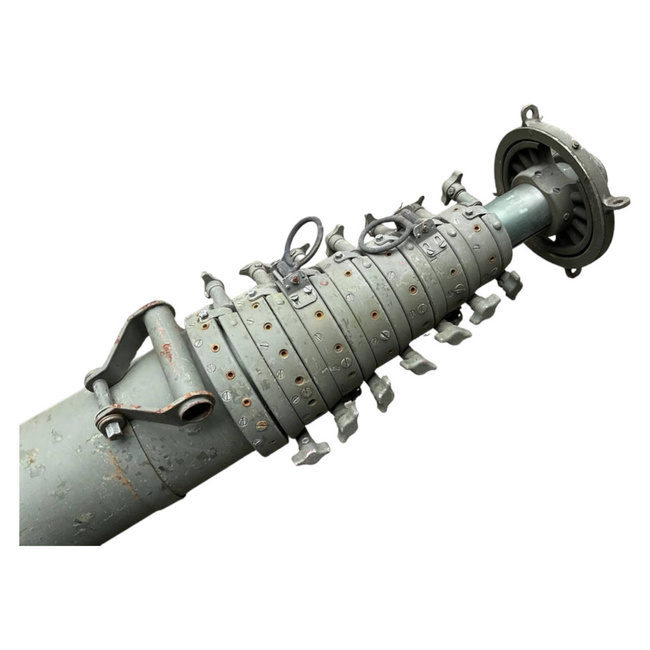 PNEUMATIC RADIO ANTENNA WITH MAST - 2.4 M LONG (CLOSED) - MILITARY SURPLUS BRITISH ARMY - IN GOOD CONDITION