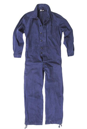 GERMAN WORK COVERALL - BLUE - MILITARY SURPLUS - USED