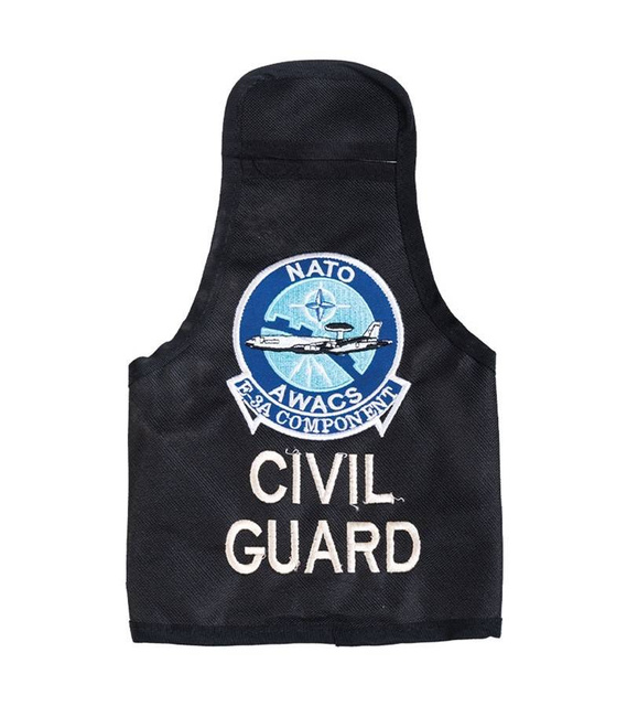 NATO ARMBAND - "AWACS" - BLACK - MILITARY SURPLUS - USED