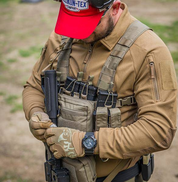 LONG SLEEVE POLO SHIRT - RANGE - Helikon Tex - SHADOW GREY