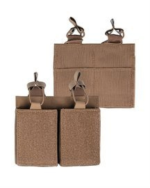 DOUBLE MAGAZINE POUCH WITH HOOK N LOOP BACKSIDE - Mil-Tec® - DARK COYOTE