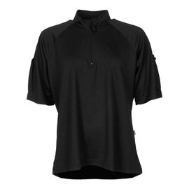 LADIES BLACK FUNCTIONAL SHIRT, WITH ZIP - MILITARY SURPLUS FROM BRITISH ARMY - LIKE NEW