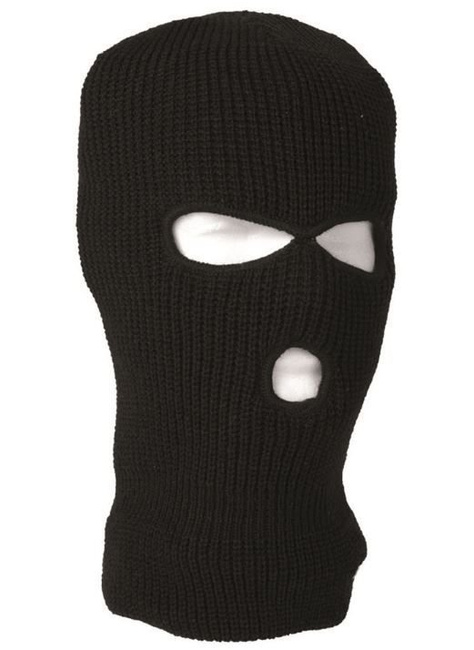 3-HOLE ACRLYIC BALACLAVA - Mil-Tec - BLACK