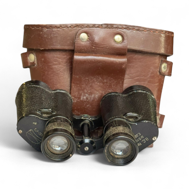 Vintage Military Binoculars with original case - I.O.R. 8x30 – B.C.N. 4 – Romanian Army Surplus – Cold War Era – Used