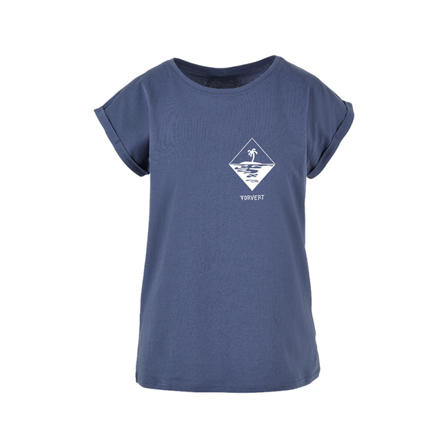 WOMEN'S T-SHIRT - FORVERT PRINT - VINTAGE BLUE - PASADENA - BRANDIT
