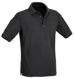TACTICAL POLO T-SHIRT WITH POCKETS - DEFCON 5 - BLACK