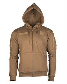 TACTICAL HOODIE WITH ZIPPER - Mil-Tec® - DARK COYOTE
