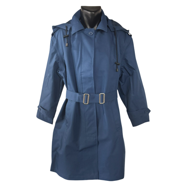 TRENCH COAT, WOMEN S RAINCOAT - ROMANIAN ARMY - PETROL BLUE