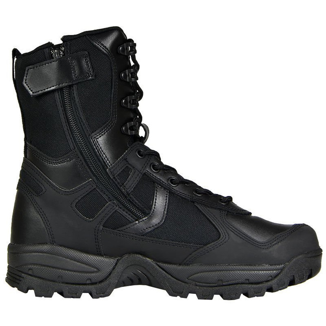 BLACK ′PATROL′ BOOTS ONE-ZIP
