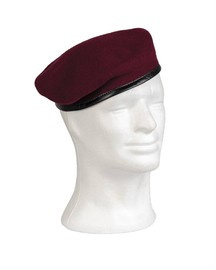 GERMAN BERET - "PLEIN CIEL COMMANDO" - BURGUNDY