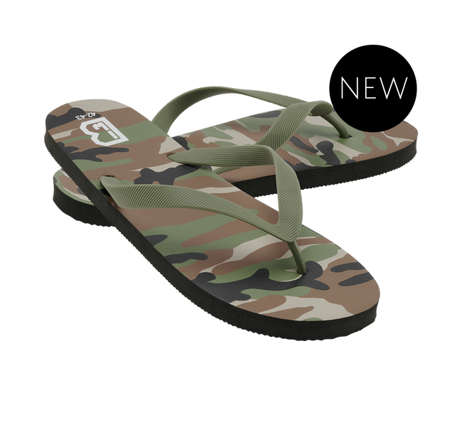 BEACH SLIPPERS - WOODLAND