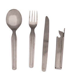 East Ger.4-piec.s/st.eating Utensil Used