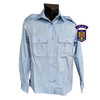 LONG-SLEEVED BLOUSE SHIRT WITH LONG SLEEVES, POCKETS, EPAULETS AND HEM BAND - MEN - BLUE - FIREFIGHTERS-I.G.S.U.