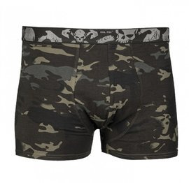 MULTITARN BLACK BOXER SHORTS SKULL (2ER PACK)