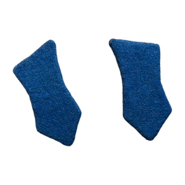 PAIR OF COLLAR BADGES FROM RSR PERIOD - BLUE - ROMANIAN ARMY MILITARY SURPLUS  - IN GOOD CONDITION