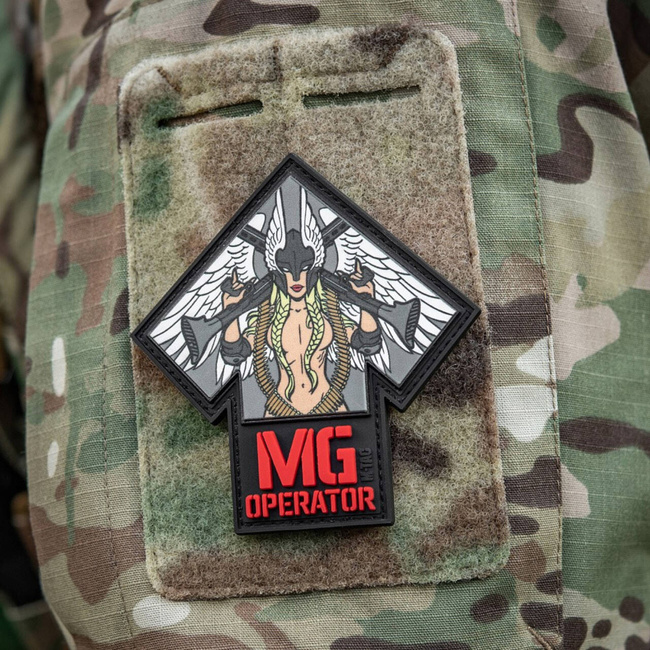 PATCH MG OPERATOR PRINT PVC - RED/GREY - M-TAC