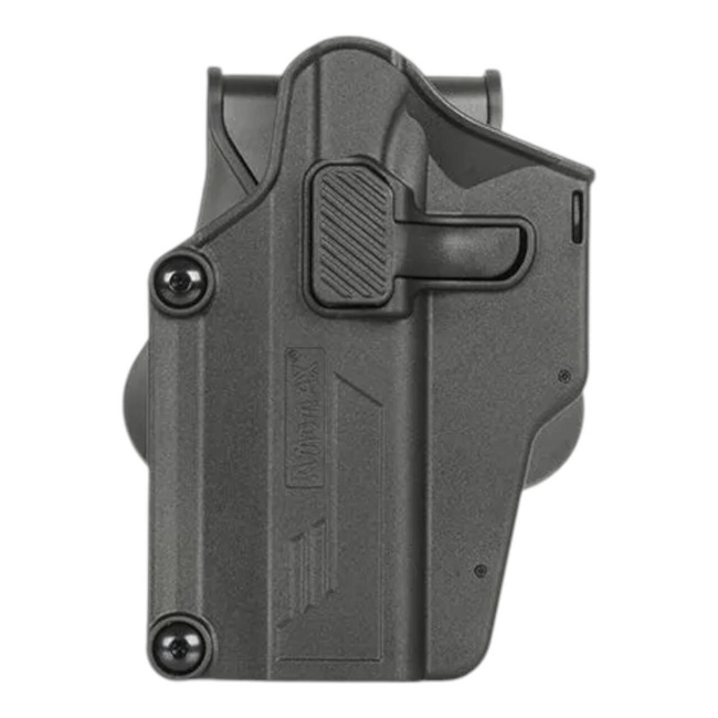 Universal pistol holster with adjustment and 360 rotation - left-side - Black 