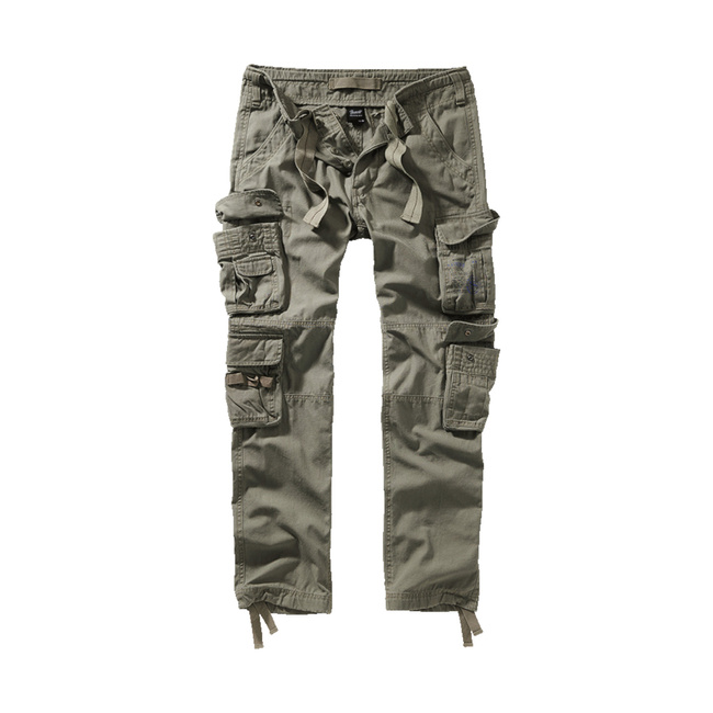 Pure Slim Fit Cargo Trousers for Men - Olive Green - Brandit