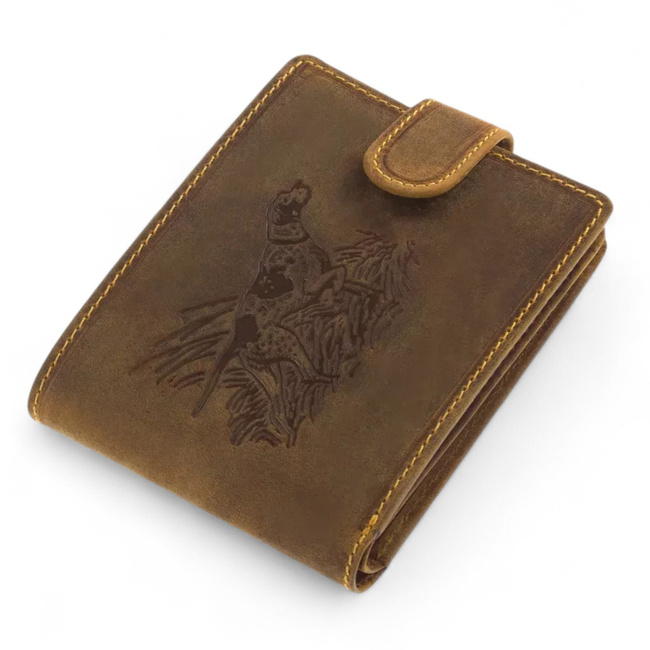Leather Wallet for Hunters with Print - Dog - GreenDeed