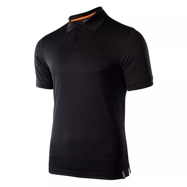 MAGNUM POLO T-SHIRT- BLACK/ BRIGHT MARIGOLD