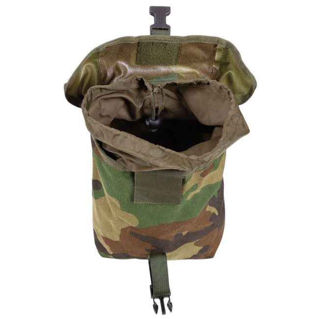 MULTIFUNCTIONAL POUCH - 16 X 22 X 9 CM - MOLLE - LARGE - DUTCH ARMY MILITARY SURPLUS - FOREST CAMO, NAVY - USED