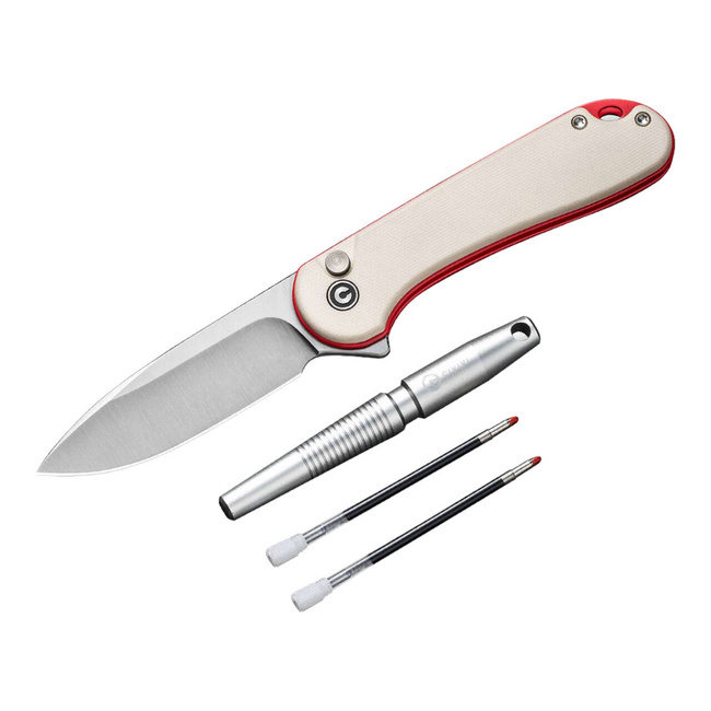 EDC KNIFE BUTTON LOCK ELEMENTUM II STELLAR QUILL PEN COMBO PACK - CIVIVI