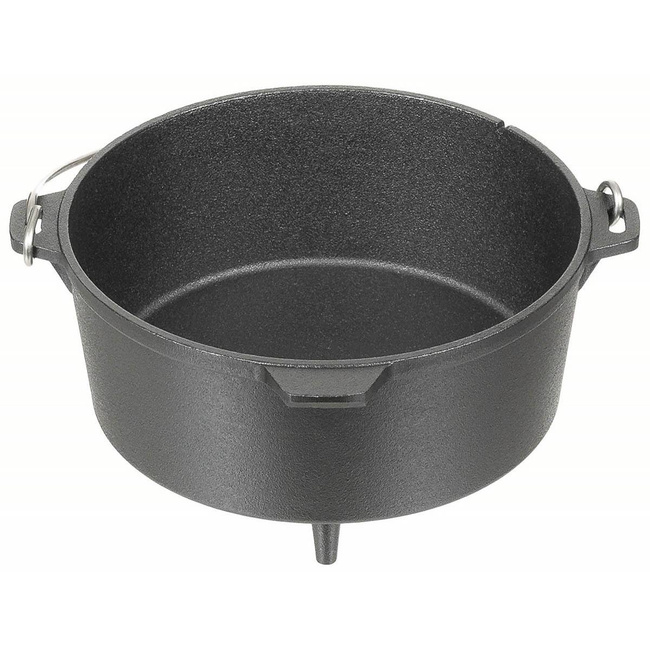 CAST IRON POT - "DUTCH OVEN" - 3.8 L - BLACK - FOX® Outdoor