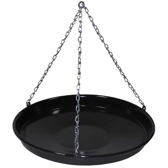 Hungarian enameled grill pan, with chain, large