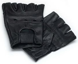 GLOVES BLACK LEATHER W/O FINGERS