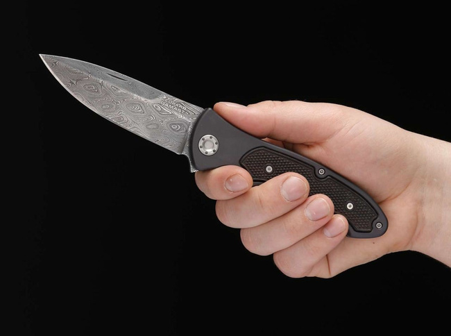 POCKET KNIFE LEOPARD-DAMASCUS III 42 - BOKER