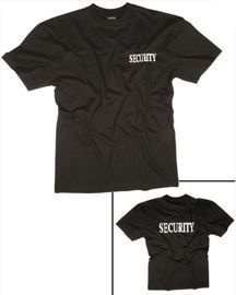BLACK T-SHIRT W.DOUBLE PRINT SECURITY