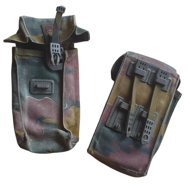 Double ammunition pouch - Belgian Army Military Surplus - Jigsaw Camouflage - Used