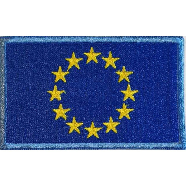 EU flag, with Velcro application (with holes) - 75 x 45 mm
