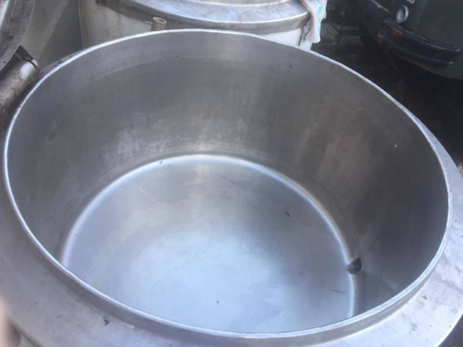 Stainless steel boiler with lid - Field Kitchen - Military Surplus from Romanian Army - 200L - Used