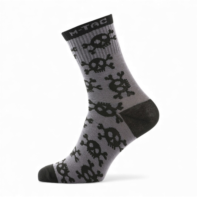Lightweight Socks - Mk.3 Pirate Skull - Dark Grey - M-Tac