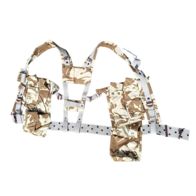 HARNESS, TACTICAL VEST - RIPSTOP CANVAS -  DDPM DESERT CAMO - GENUINE MILITARY SURPLUS ROMANIAN ARMY - NEW