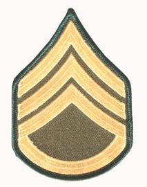 PATCH U.S. ARMY - STAFF SERGEANT PATCH 100 x 75 mm