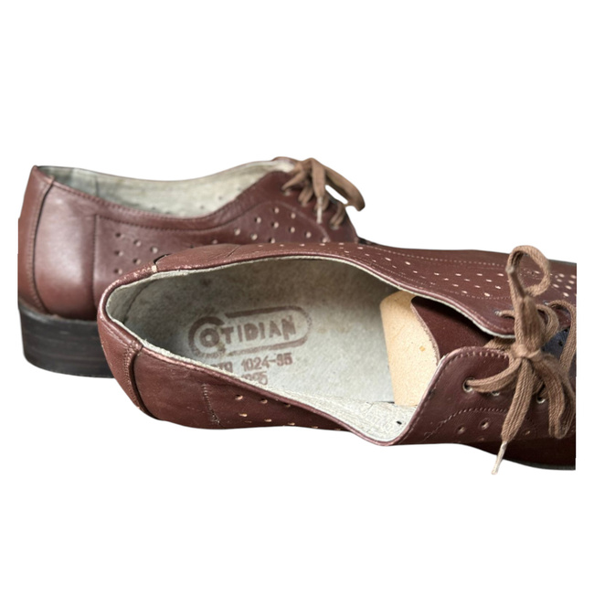 Shoes for men - Cotidian - Romanian Army surplus - Brown - In good condition