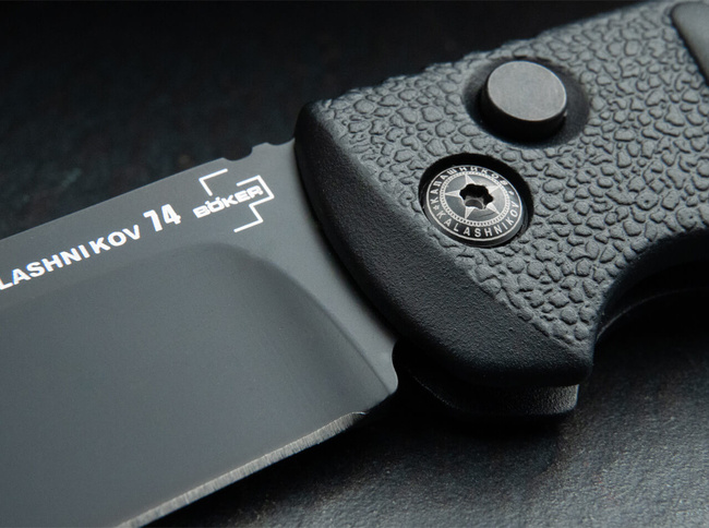 POCKET KNIFE BHQ AKS-74 BOWIE BLACK - BOKER PLUS