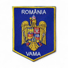 Emblema scut Vama - 8,5 x 6,5 cm - Suport Albastru Royal - Cu aplicare termica