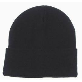 Watch Cap, Black, fine knitted