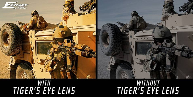 ANTI-FOG BALLISTIC EYEWEAR - DRAGON FIRE - Edge Tactical - TIGER'S EYE/ORANGE