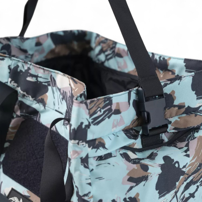 FIELD TOTE BAG - 55L - CORDURA 500D - DETACHABLE SHOULDER STRAP - INTERIOR ORGANIZER - HISTORICAL PRINT - DARK OPS - HELIKON-TEX