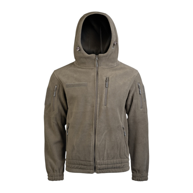 COLD WEATHER FLEECE JACKET WITH HOOD - GEN.II - OD - MIL-TEC