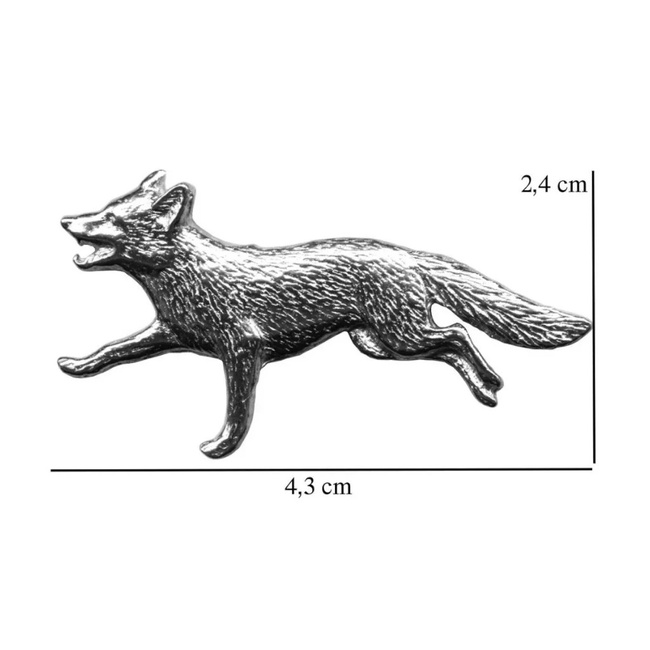 Hunting Hat Pin - Fox - Silver