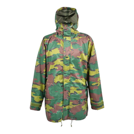 RAIN JACKET - MILITARY SURPLUS FROM THE BELGIAN ARMY - YIGSAW CAMOUFLAGE - USED