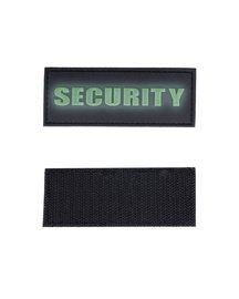 3D PATCH - SECURITY - PVC - WITH HOOK and LOOP CLOSURE - 8.6 x 3.3 CM - BLACK/FLUORESCENT