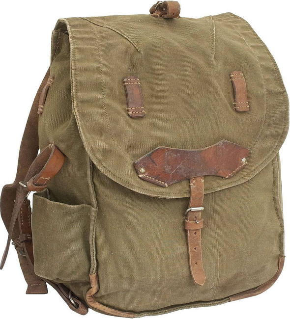 Military Olive Romanian Retro Rucksack - RSR Romanian army - OD Green - Used
