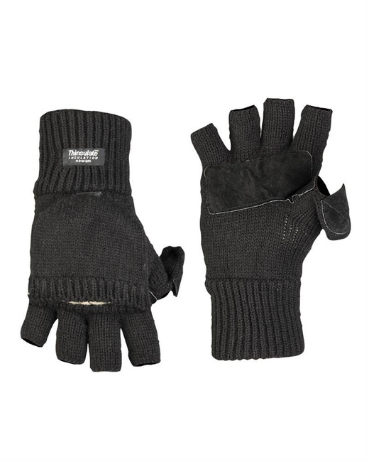 SHOOTING AND HUNTING GLOVES - Thinsulate Insulation - Mil-Tec - BLACK