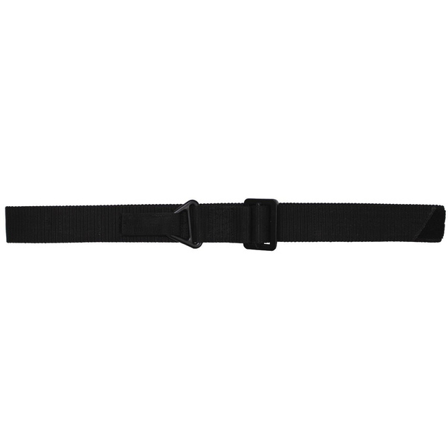 Belt "Mission", black, metal buckle, 4.5 cm wide